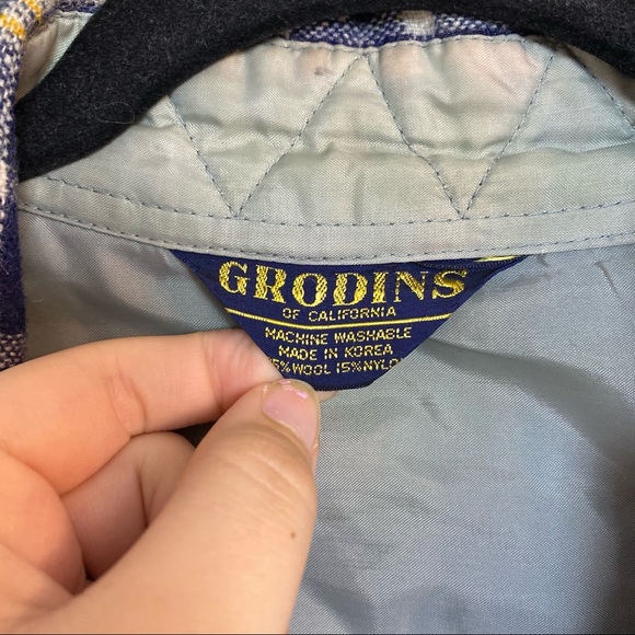 VINTAGE MENS GRODINS MENS FANNEL BUTTON DOWN SHIRT - Picture 6 of 7